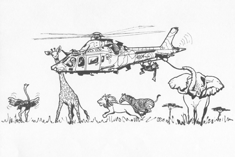 coloriage helicoptere militaire