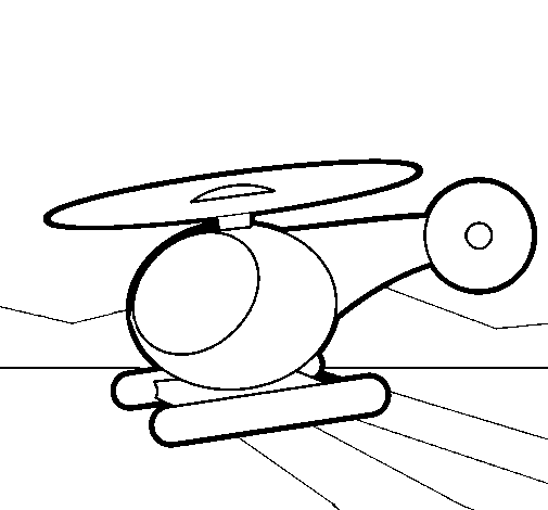 coloriage helicoptere pompier