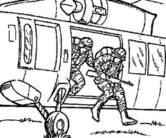 coloriage à dessiner imprimer helicoptere militaire