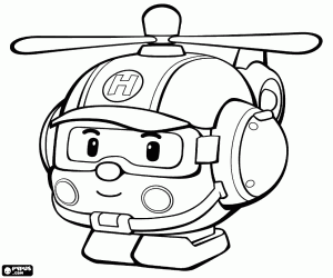dessin helicoptere sam le pompier