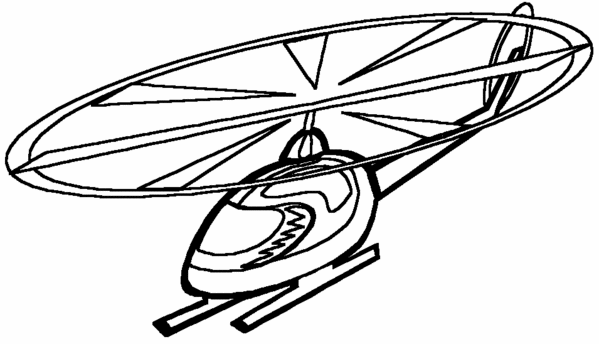 dessin à colorier helicoptere sam le pompier