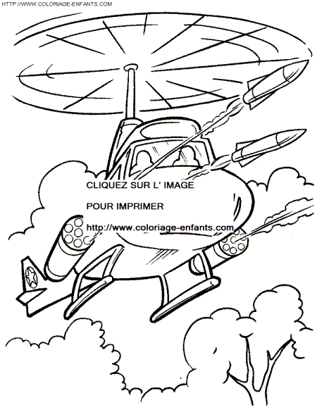 dessin helicoptere police