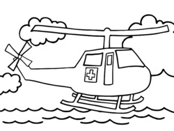 coloriage helicoptere police