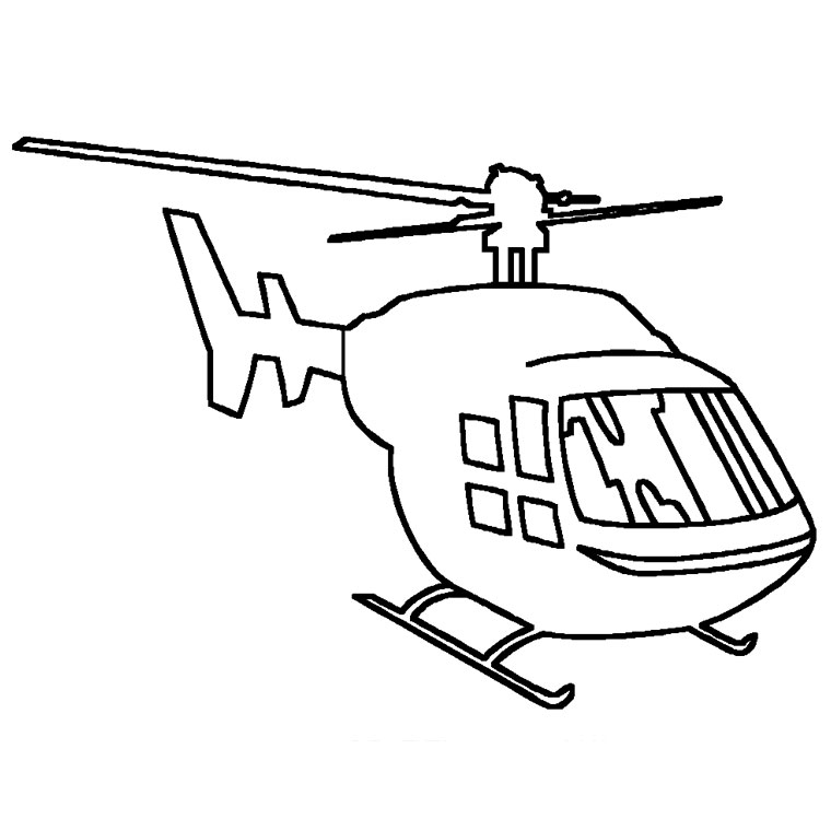 dessin helicoptere de combat
