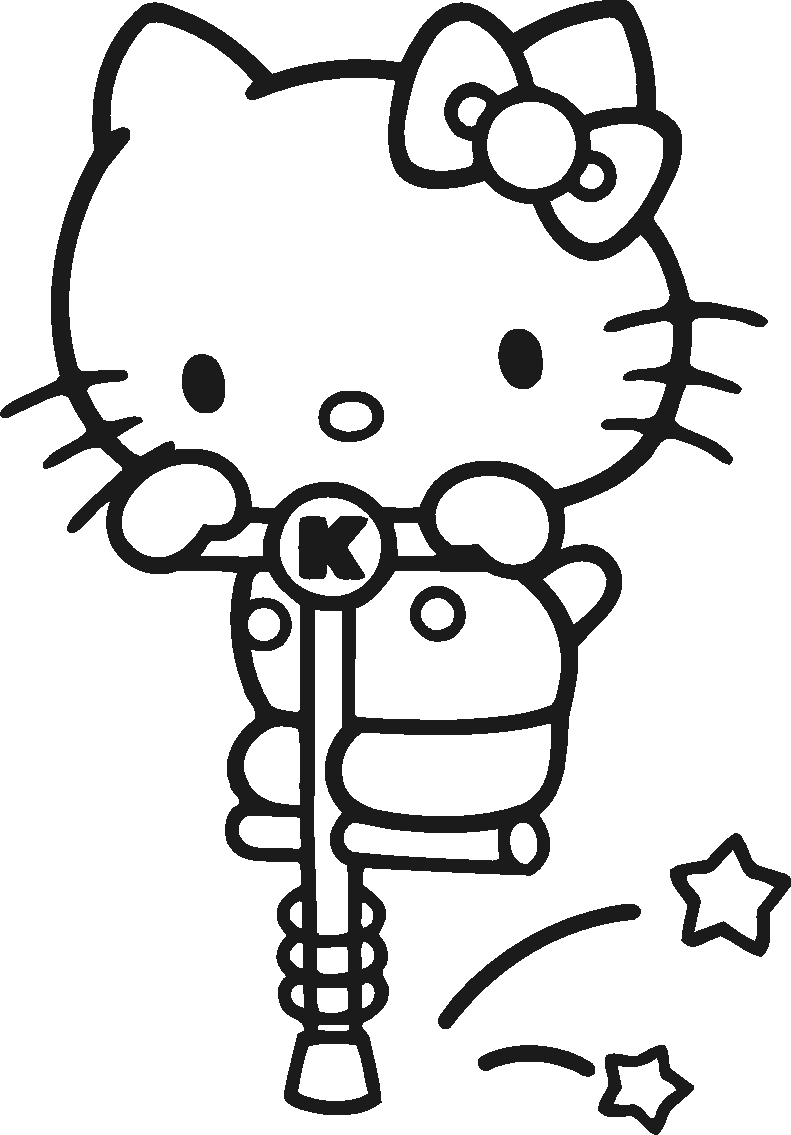 Belle Coloriage De Hello Kitty A Colorier Sur L ordinateur