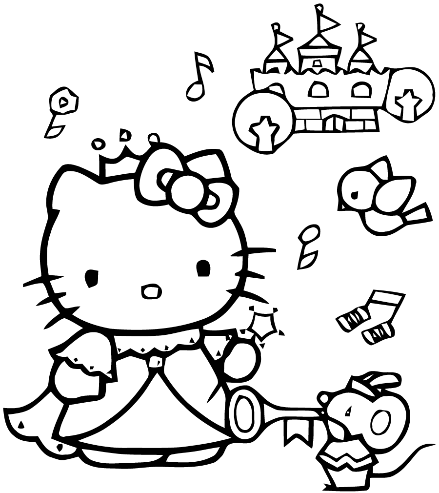 coloriage hello kitty a imprimer a4