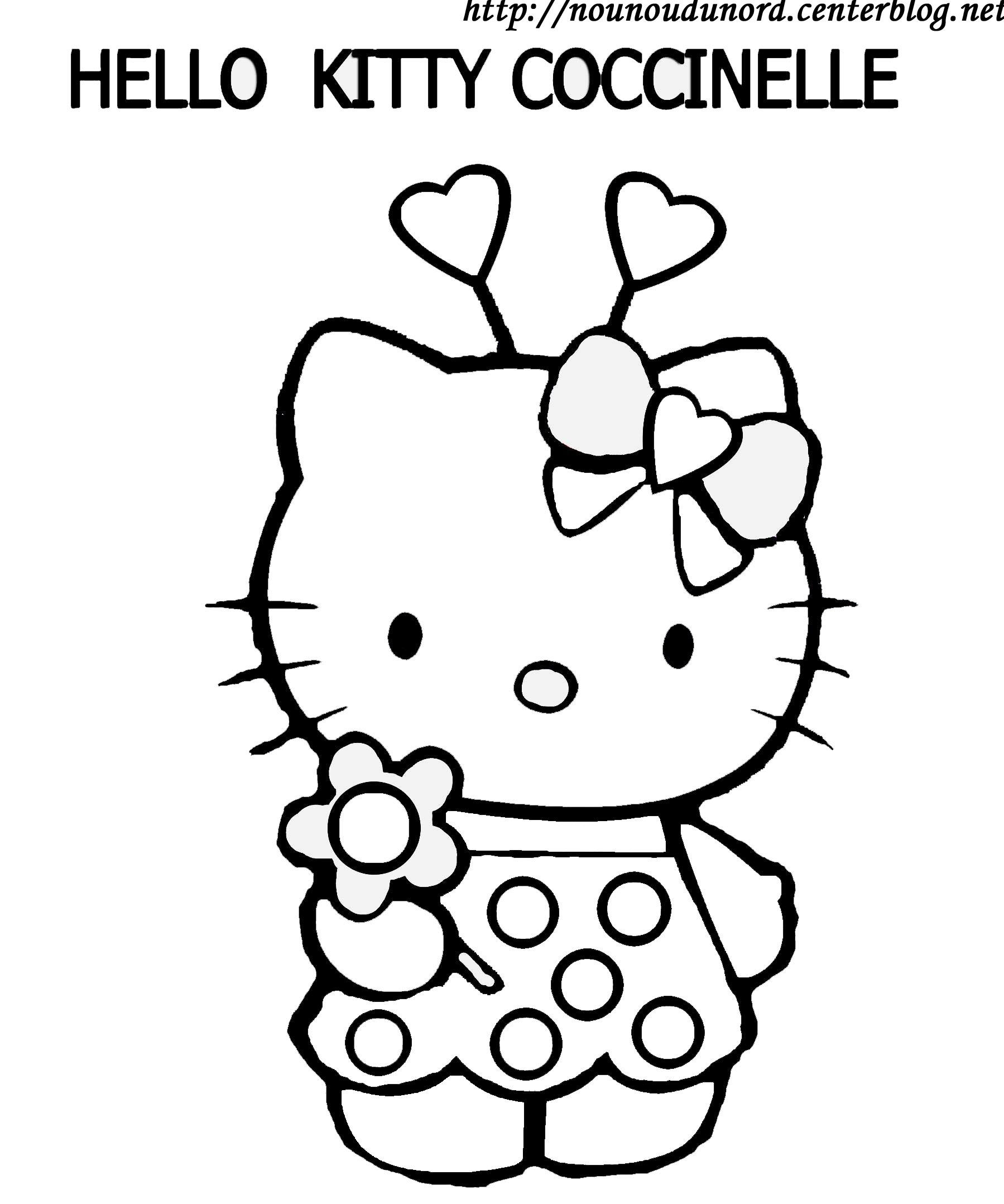 coloriage hello kitty hugo lescargot