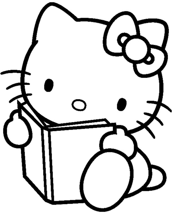 coloriage hello kitty maitresse