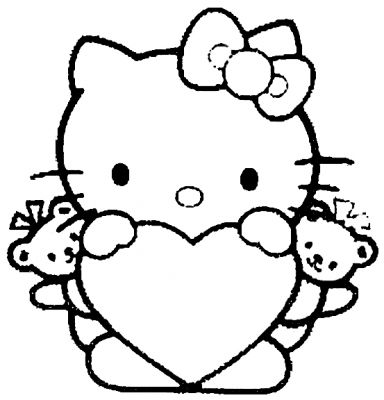 coloriage hello kitty gothique