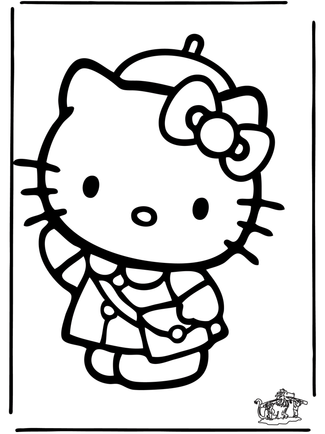 coloriage hello kitty plage