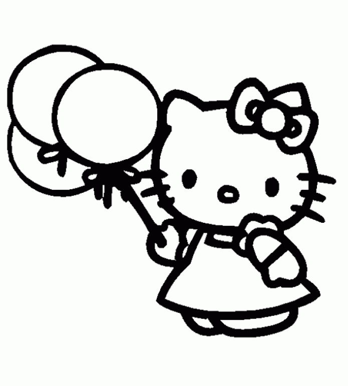 coloriage à hello kitty