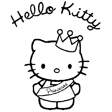 coloriage hello kitty grande taille