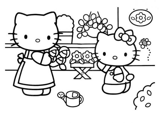 imprimer coloriage hello kitty