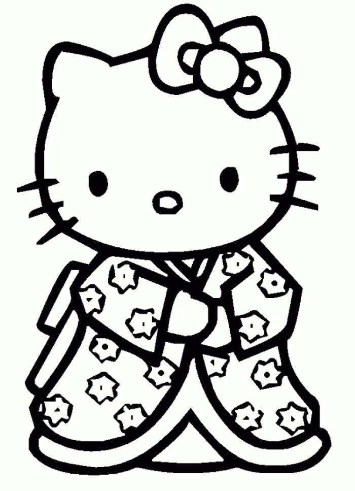 Coloriage Hello Kitty Sapin De Noel