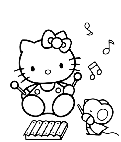 coloriage hello kitty ange