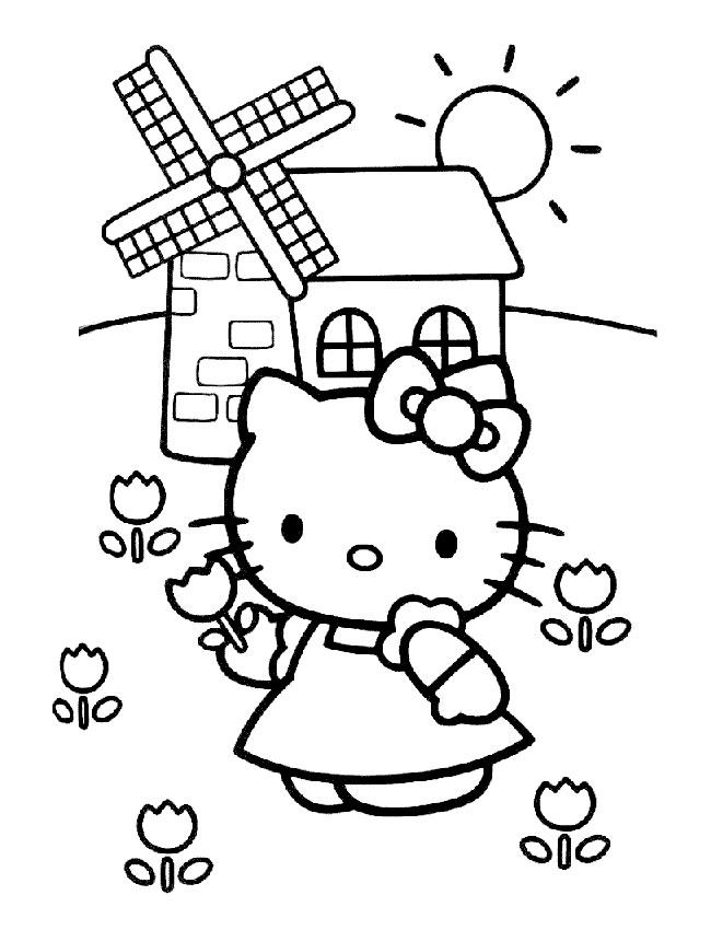 recherche coloriage hello kitty