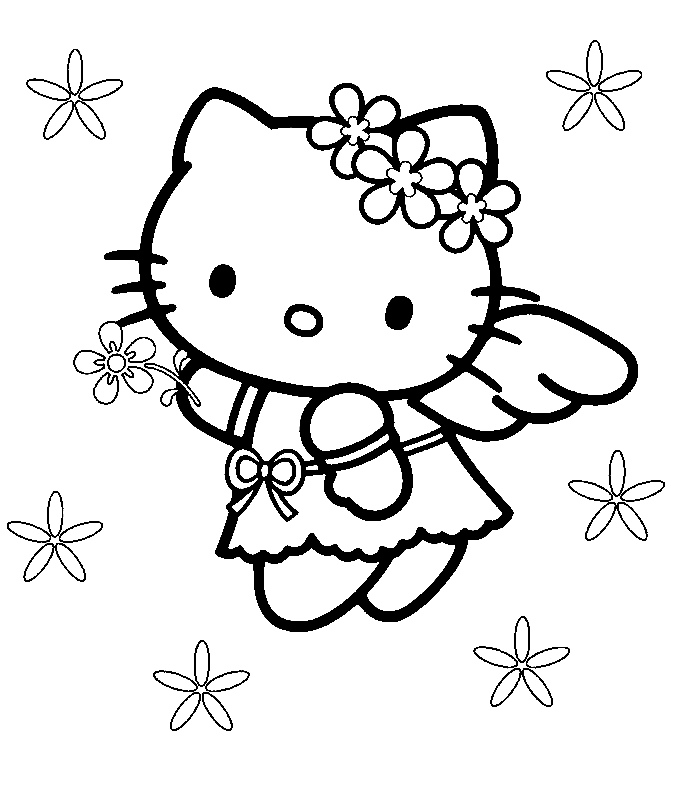 coloriage à imprimer hello kitty sirÃ¨ne