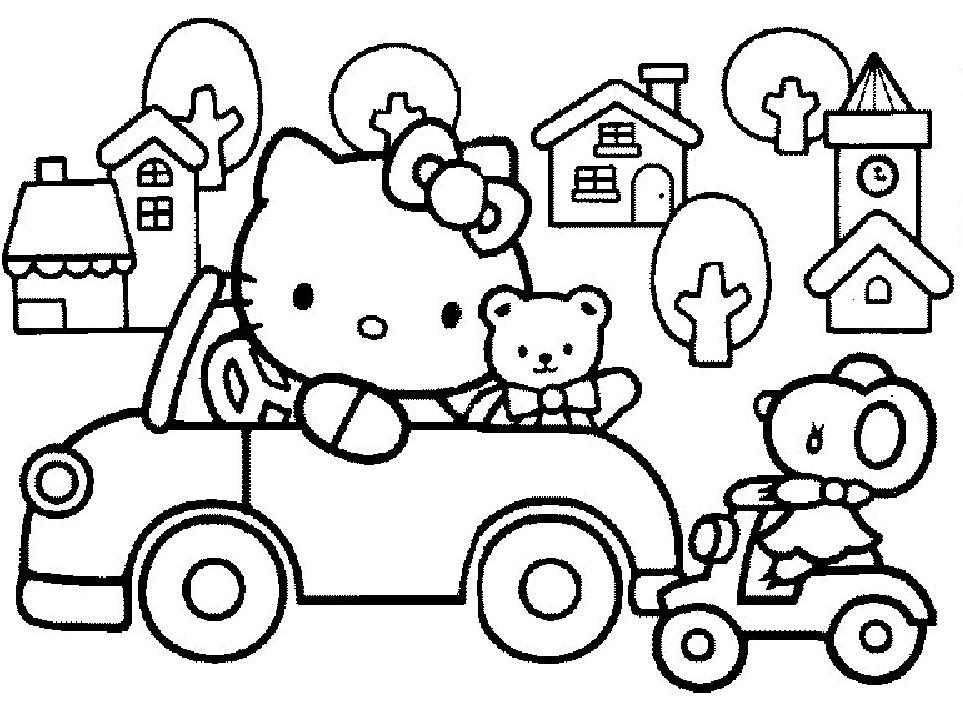 coloriage hello kitty sur ordinateur gratuit