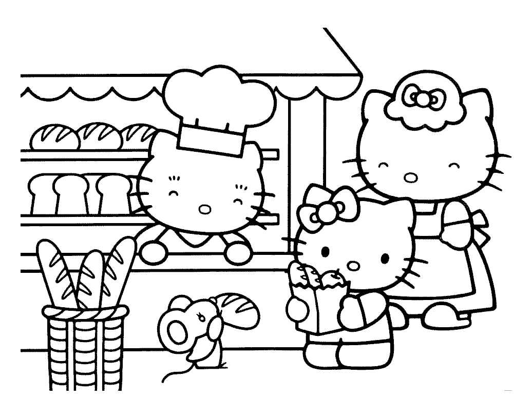 coloriage hello kitty  imprimer format a4