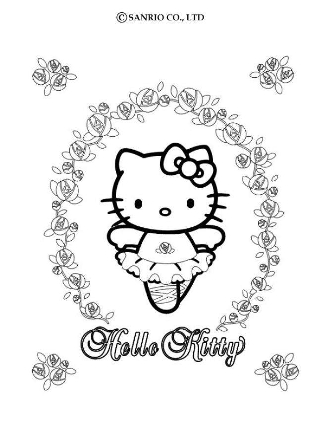 coloriage hello kitty en princesse