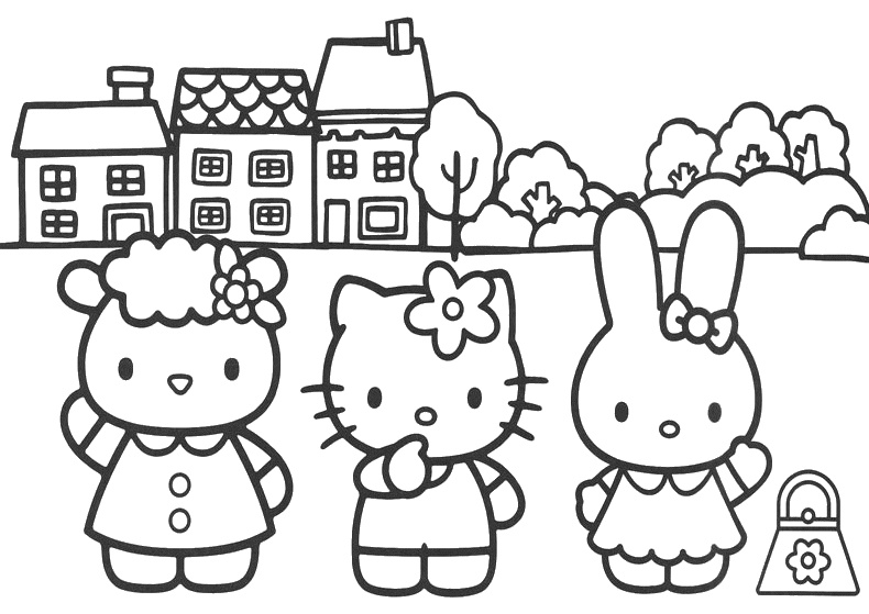 coloriage hello kitty licorne