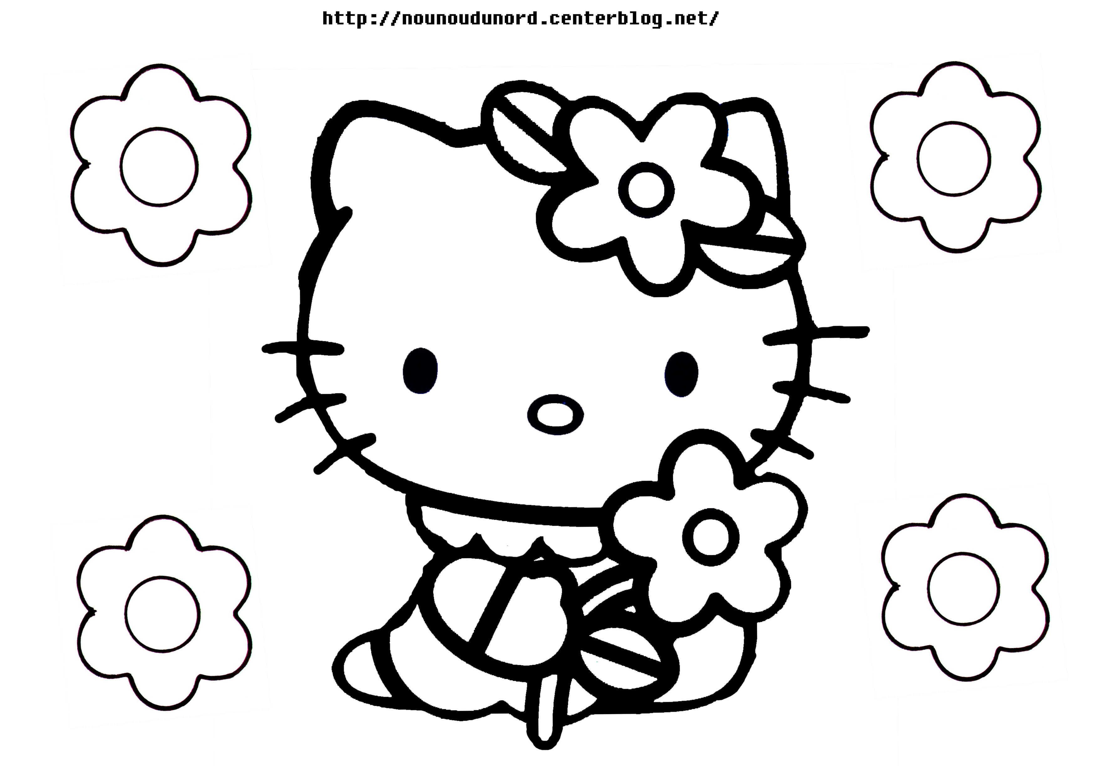 Unique Coloriage D'hello Kitty Cool A Imprimer Pour Fille