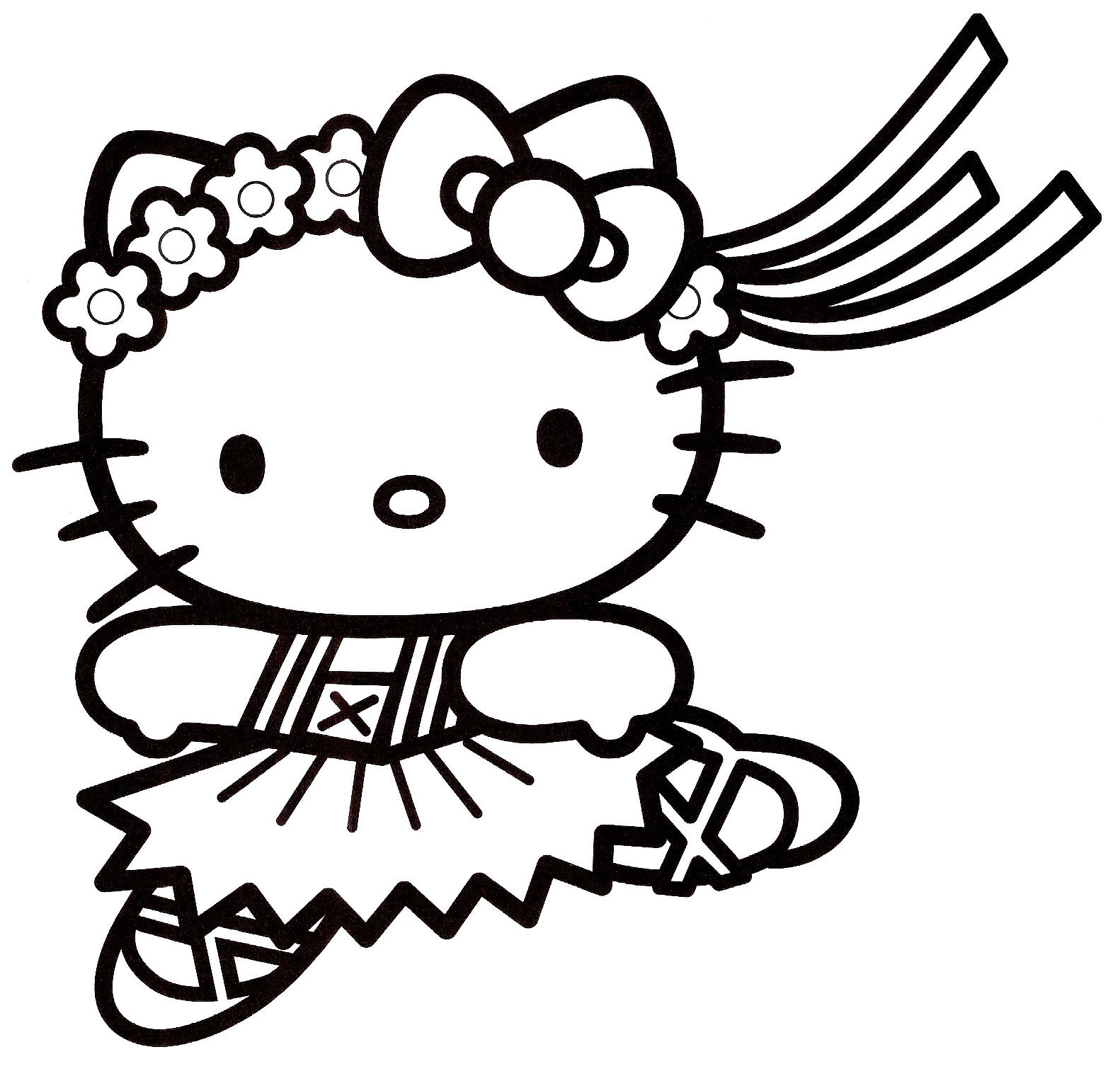 coloriage hello kitty bebe a imprimer