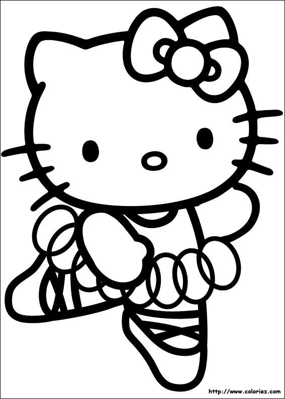 dessin 0 colorier hello kitty