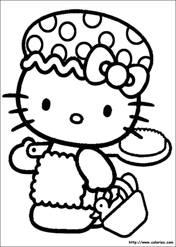 coloriage hello kitty à imprimer