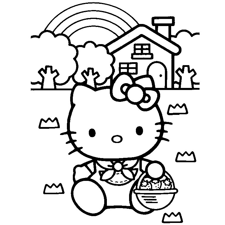 143 Dessins De Coloriage Hello Kitty à Imprimer