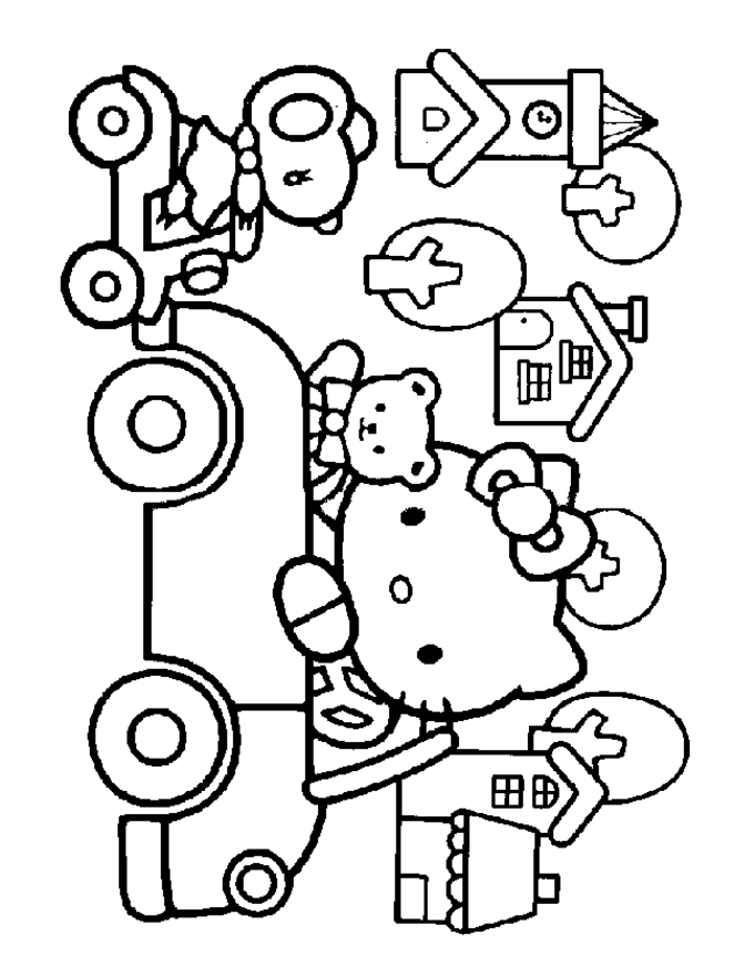 Coloriage Hello Kitty à colorier - Dessin à imprimer coloriage hello kitty princesse