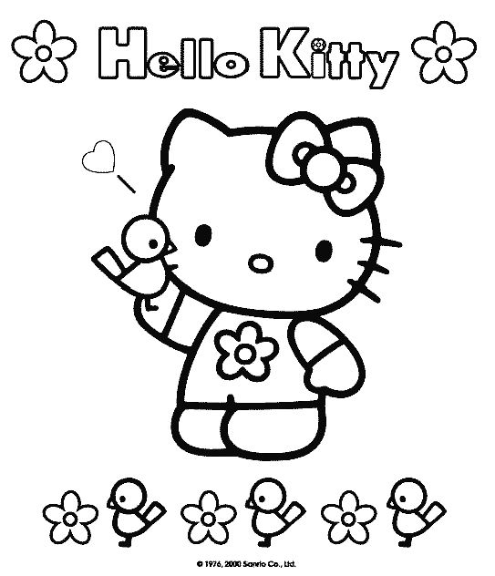coloriage imprimer hello kitty bébé