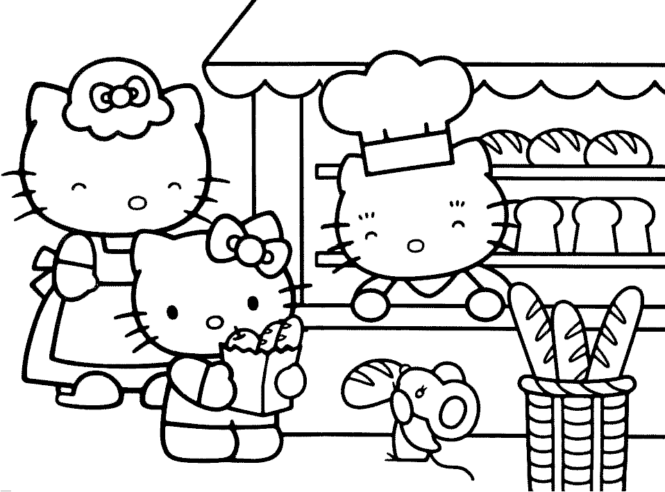 Coloriage204: coloriage hello kitty à imprimer a4