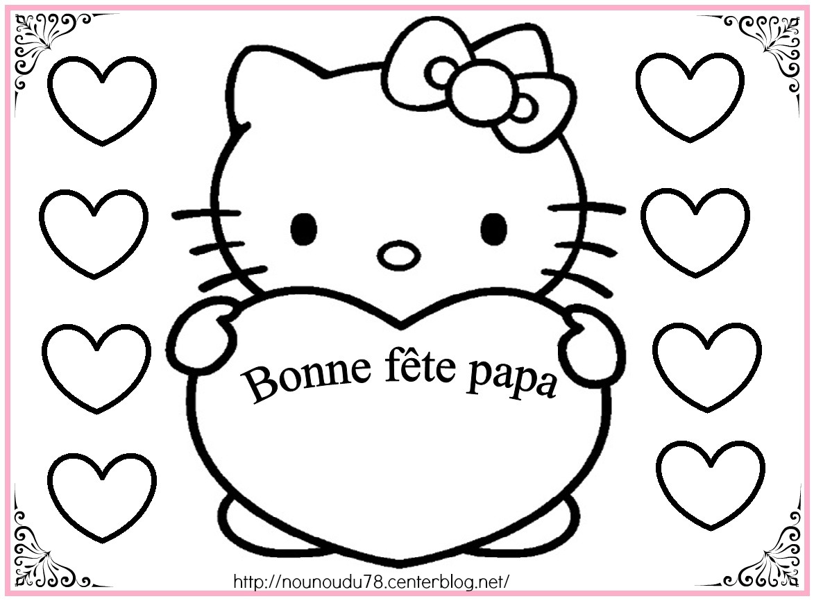 Belle Coloriage Hello Kitty Avec Coeur