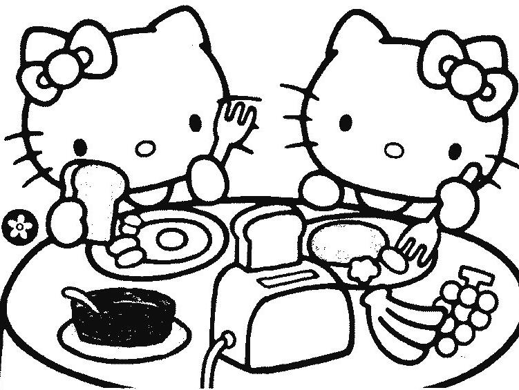 coloriage de hello kitty bébé gratuit