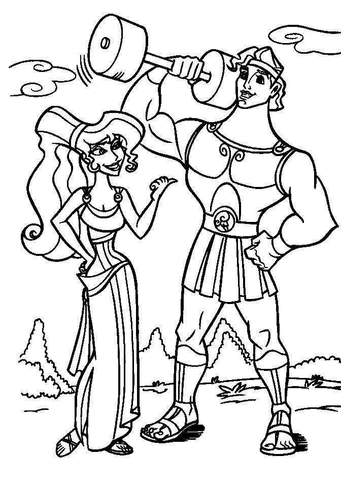 coloriage hercule mythologie