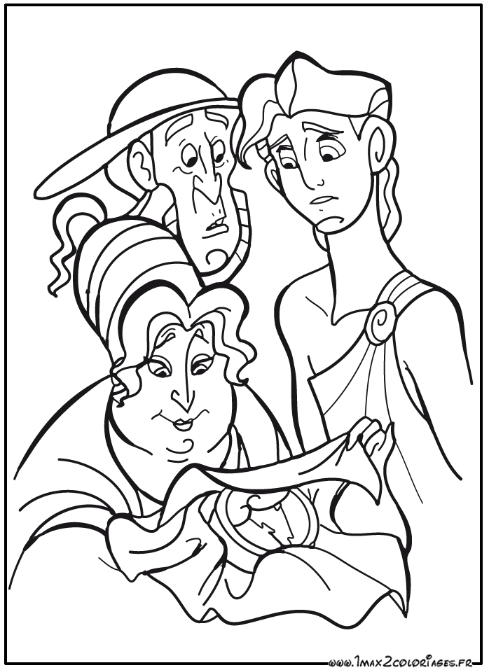 12 travaux d'hercule coloriage à dessiner