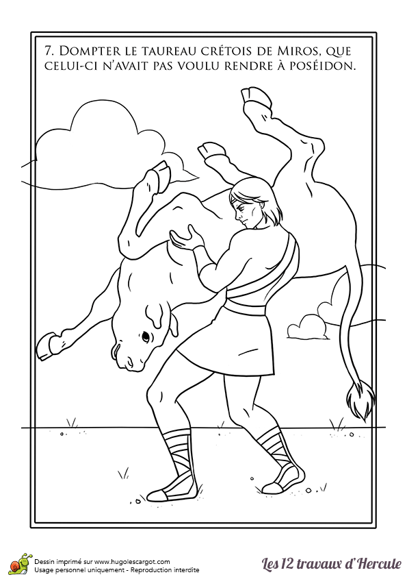 coloriage à imprimer hercule