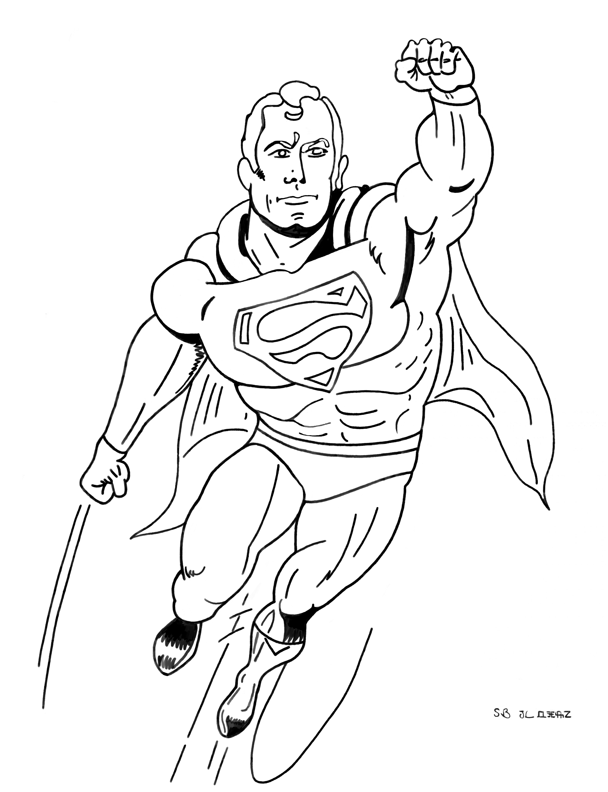 coloriage à dessiner super hero