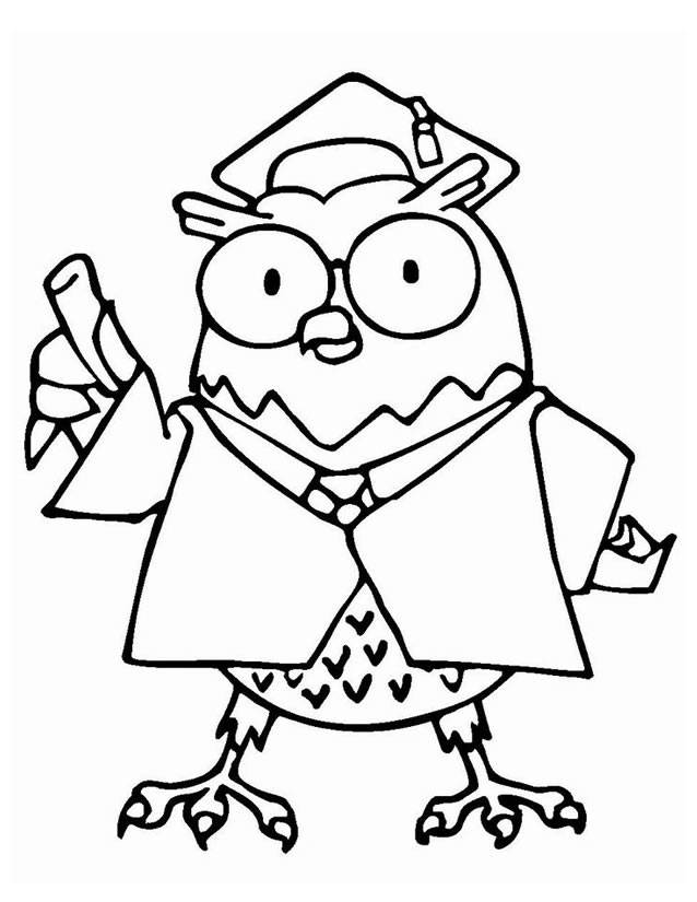 coloriage à dessiner hibou imprimer gratuit