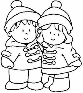 coloriage  dessiner hiver maternelle  imprimer