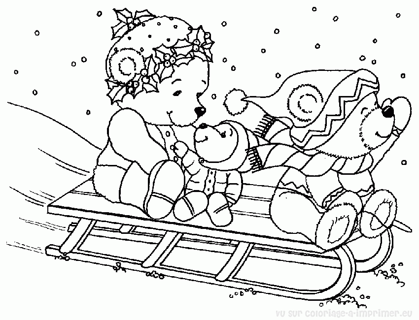 coloriage hiver