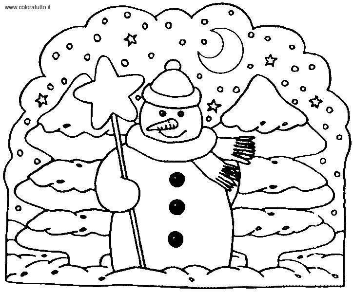 coloriage à dessiner magique hiver imprimer