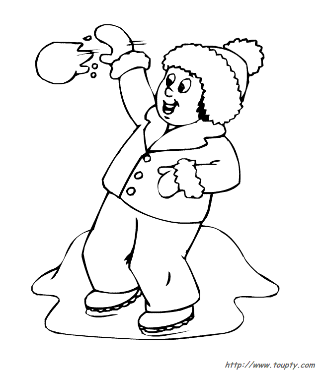 coloriage hiver facile