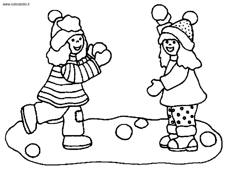 dessin à colorier hiver maternelle à imprimer