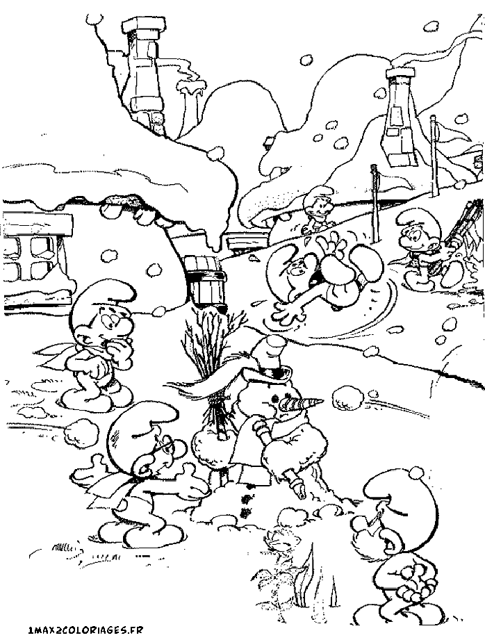 coloriage hiver facile