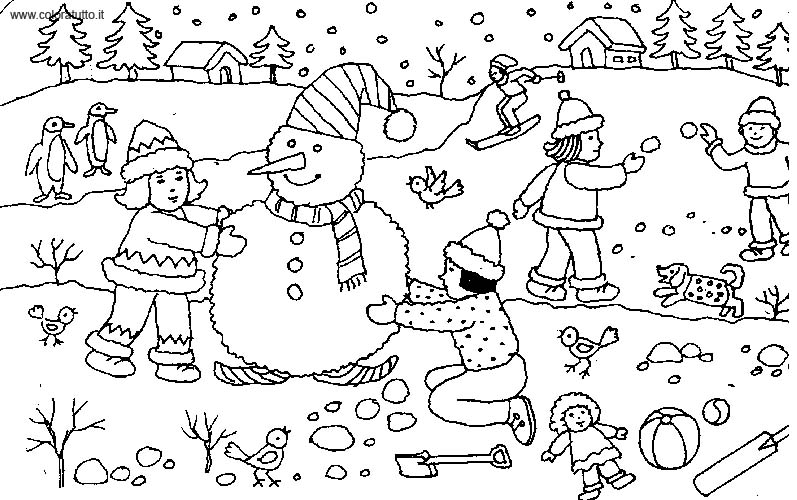 coloriage hiver 2 ans