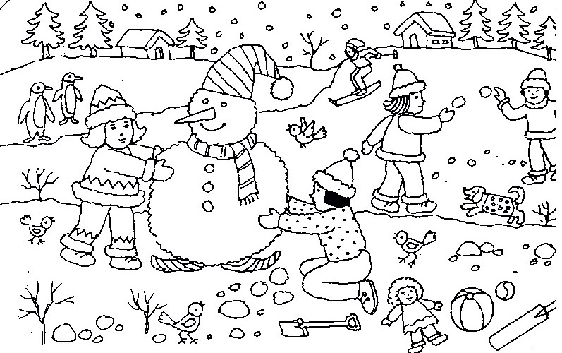 Dessin Paysage De Noel A Imprimer  My blog
