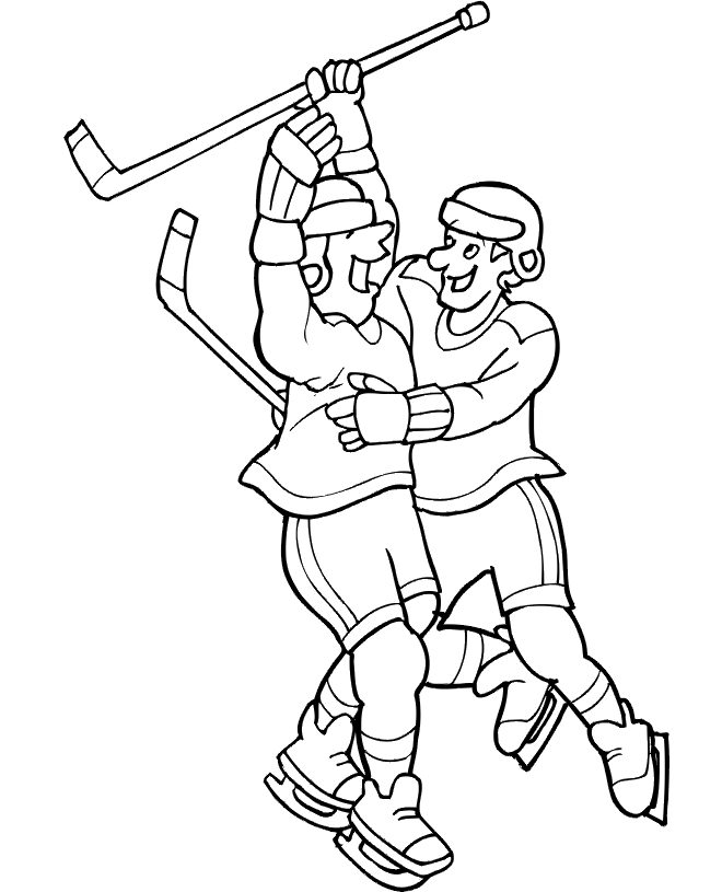 coloriage hockey sur gazon