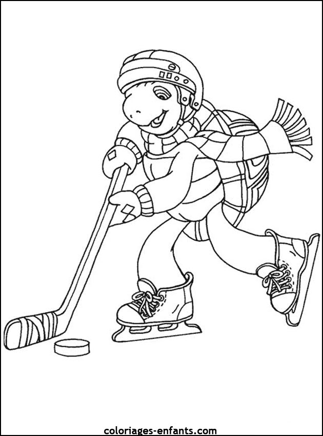 coloriage  dessiner de hockey a imprimer